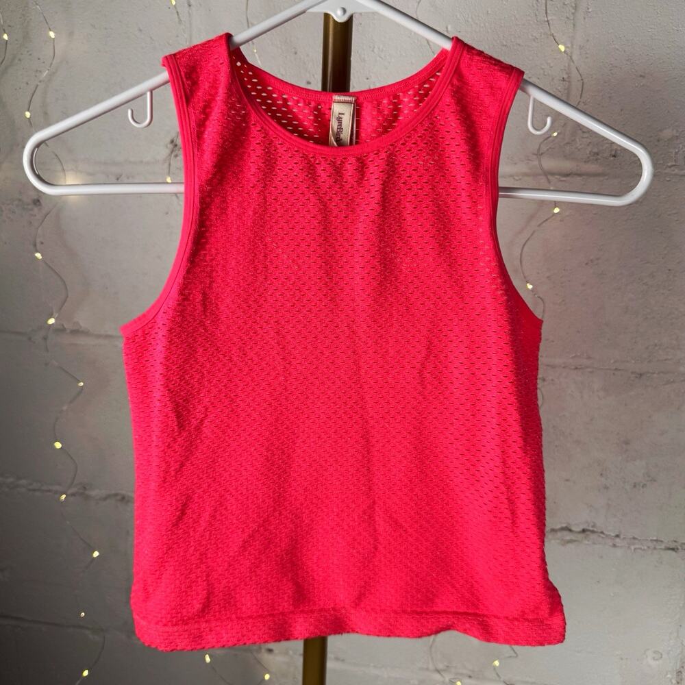 longbird womenβs S/M hot pink mesh stretch sleeveless tank top